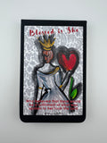 A6 hard cover Notebook - Black - Wholeheartedly - Crown holding heart