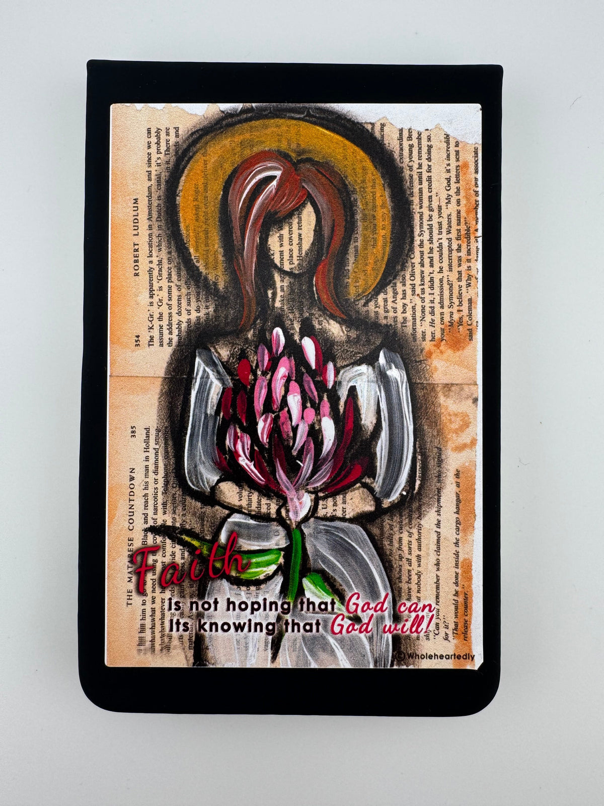 A6 hard cover Notebook - Black - Wholeheartedly - Protea