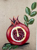 Hand Painted Pomegranate Paper Gift Bags