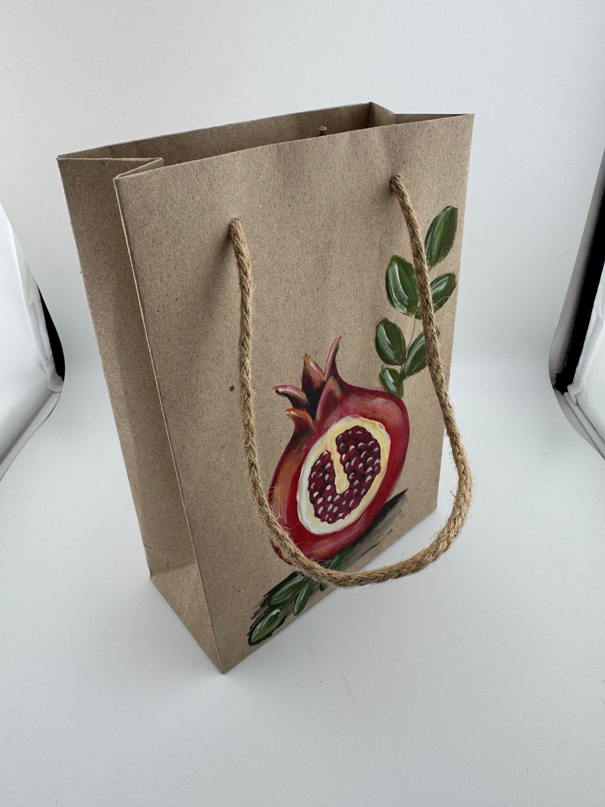 Hand Painted Pomegranate Paper Gift Bags