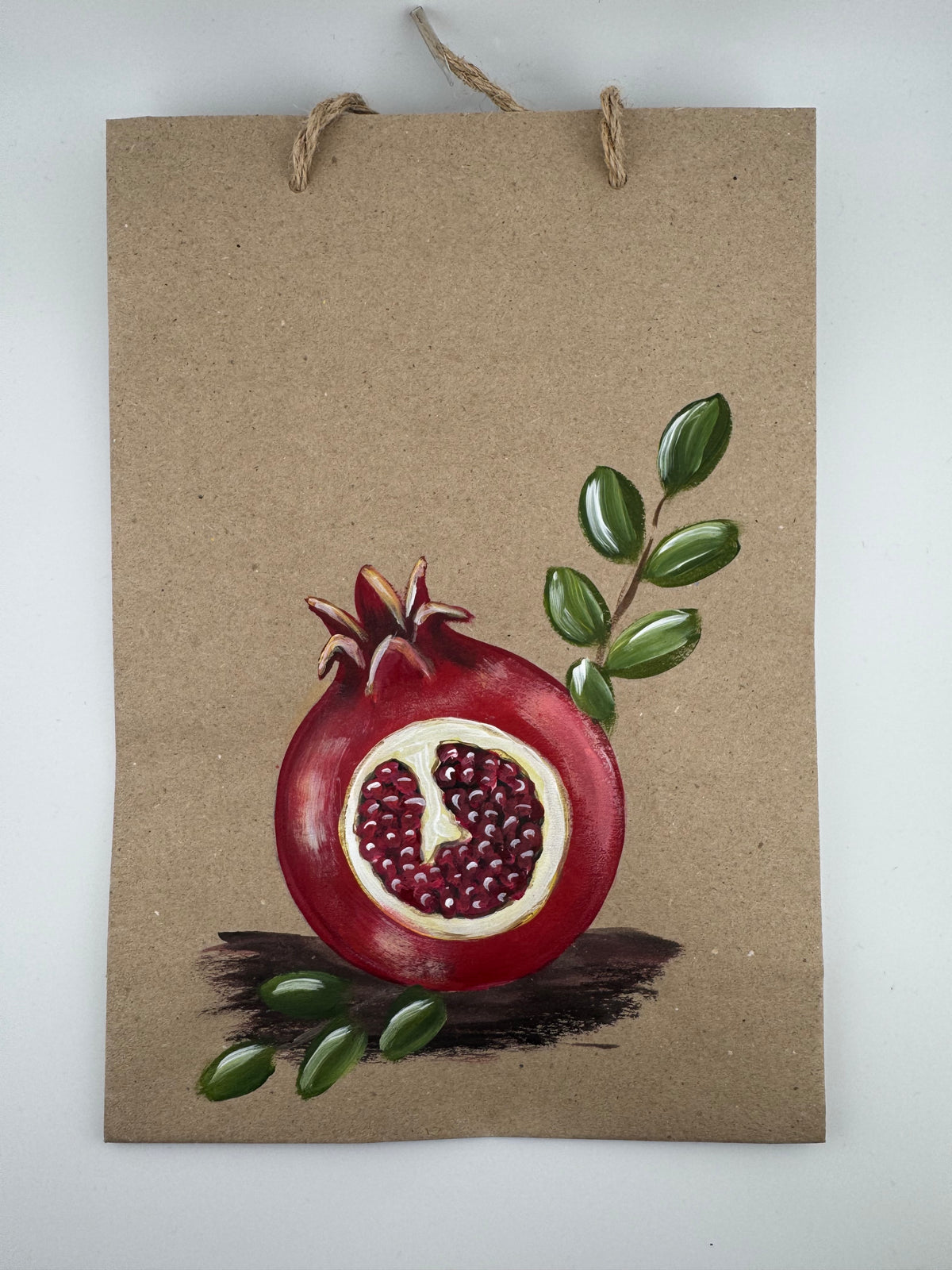 Hand Painted Pomegranate Paper Gift Bags