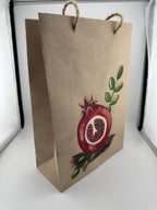 Hand Painted Pomegranate Paper Gift Bags