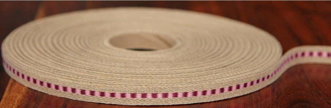 Linen With Burgundy And Dusky Pink Ladder