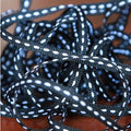 Black Petersham With White Centre Stitch