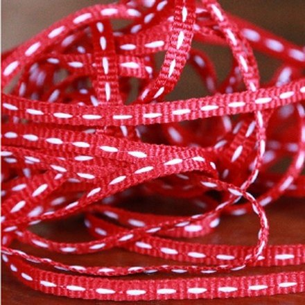 Red With White Centre Stitch