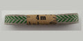Chevron - Green On Linen