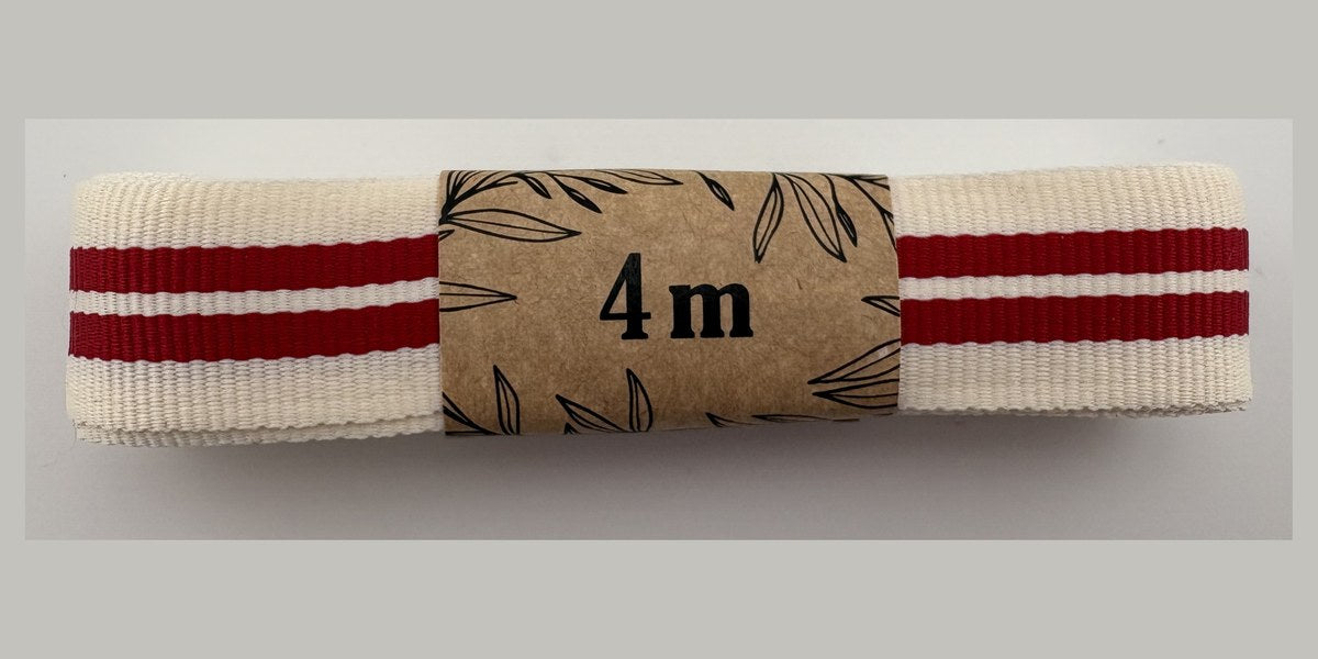 Red Stripes On Cream