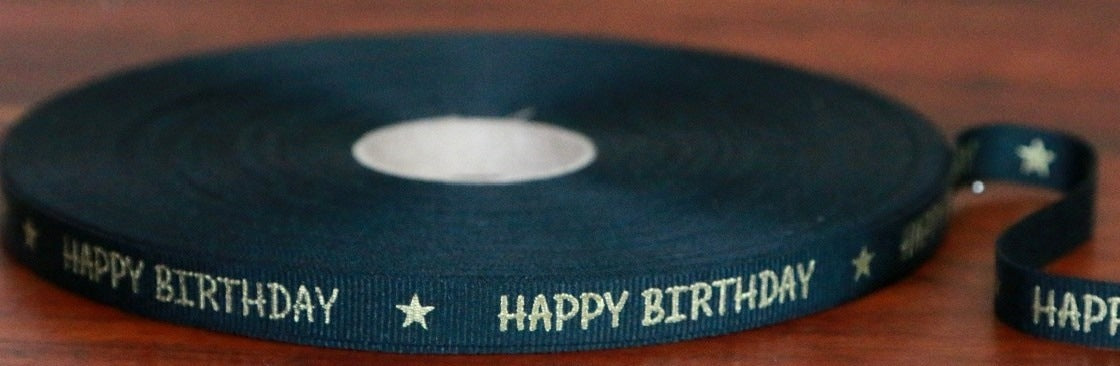 Happy Birthday - Gold On Dark Green