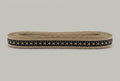 Beige With Black Centre And Light Cream Stitching