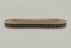 Beige With Black Centre And Light Cream Stitching