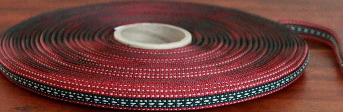 Marsala Red With Dark Green Centre And Beige Stitching