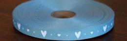 Hearts - White On Light Blue