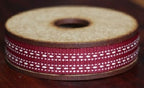 Maroon Red With Cream Stitching