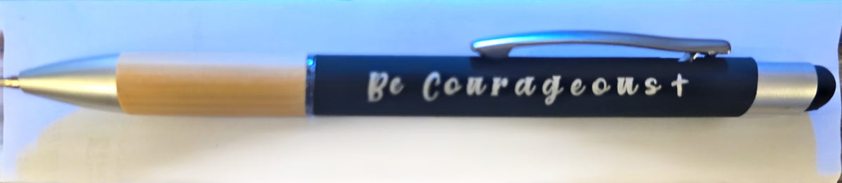 Bamboo & Alu Pen black with Engraving