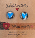 Blue heart earings