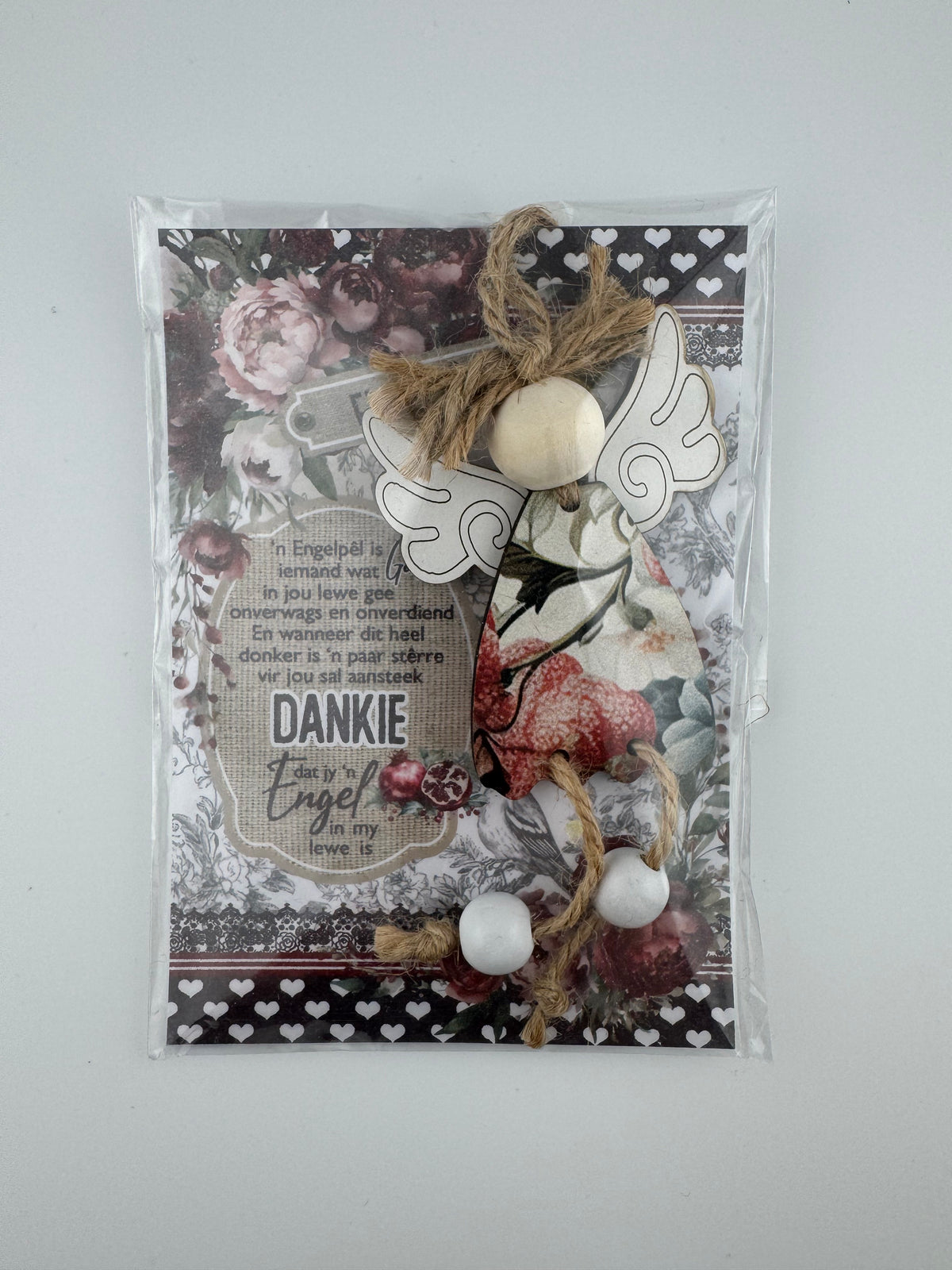 Card - Dankie with angel ornament
