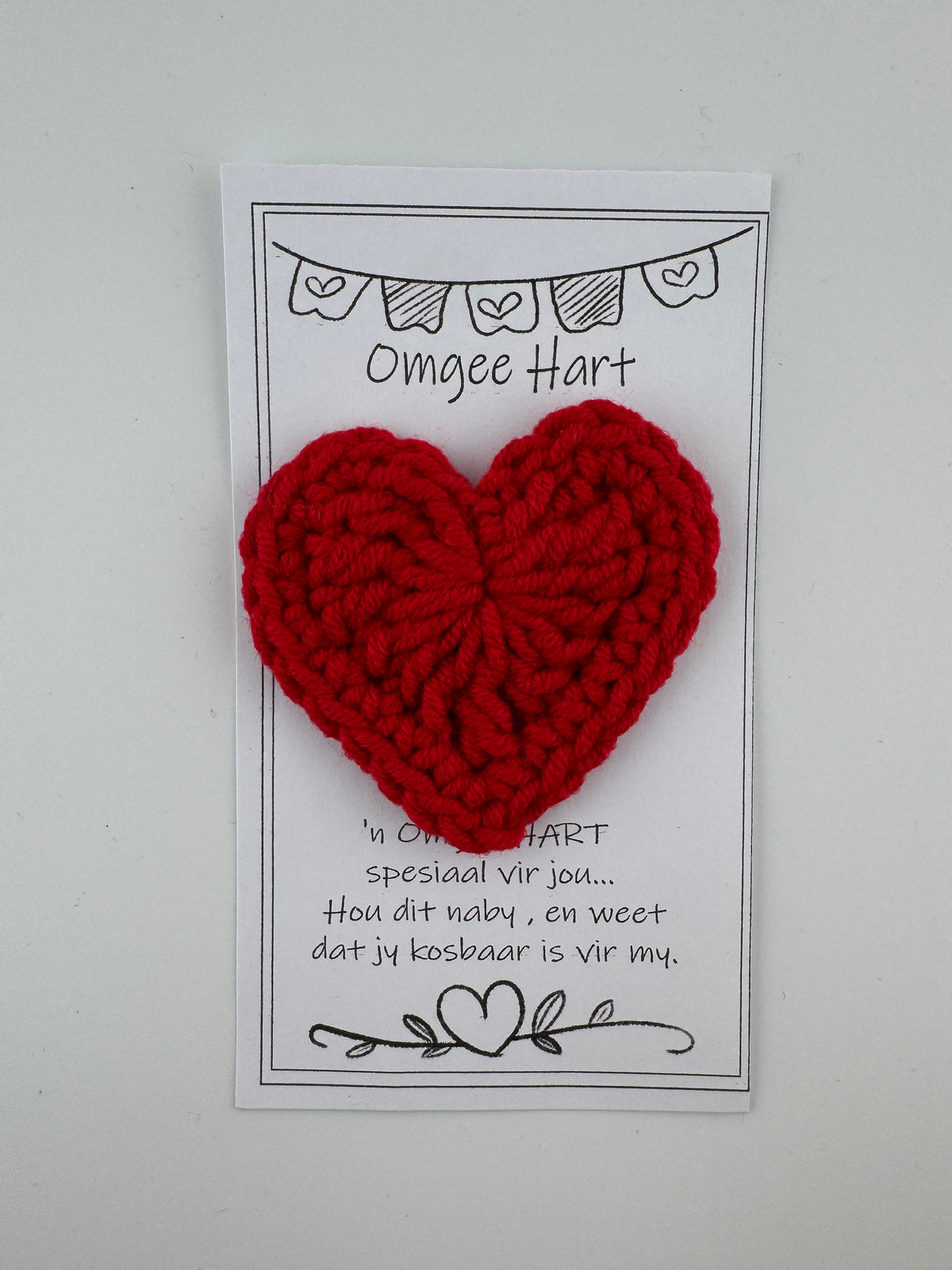 Card - Omgee Hart (crochet heart)