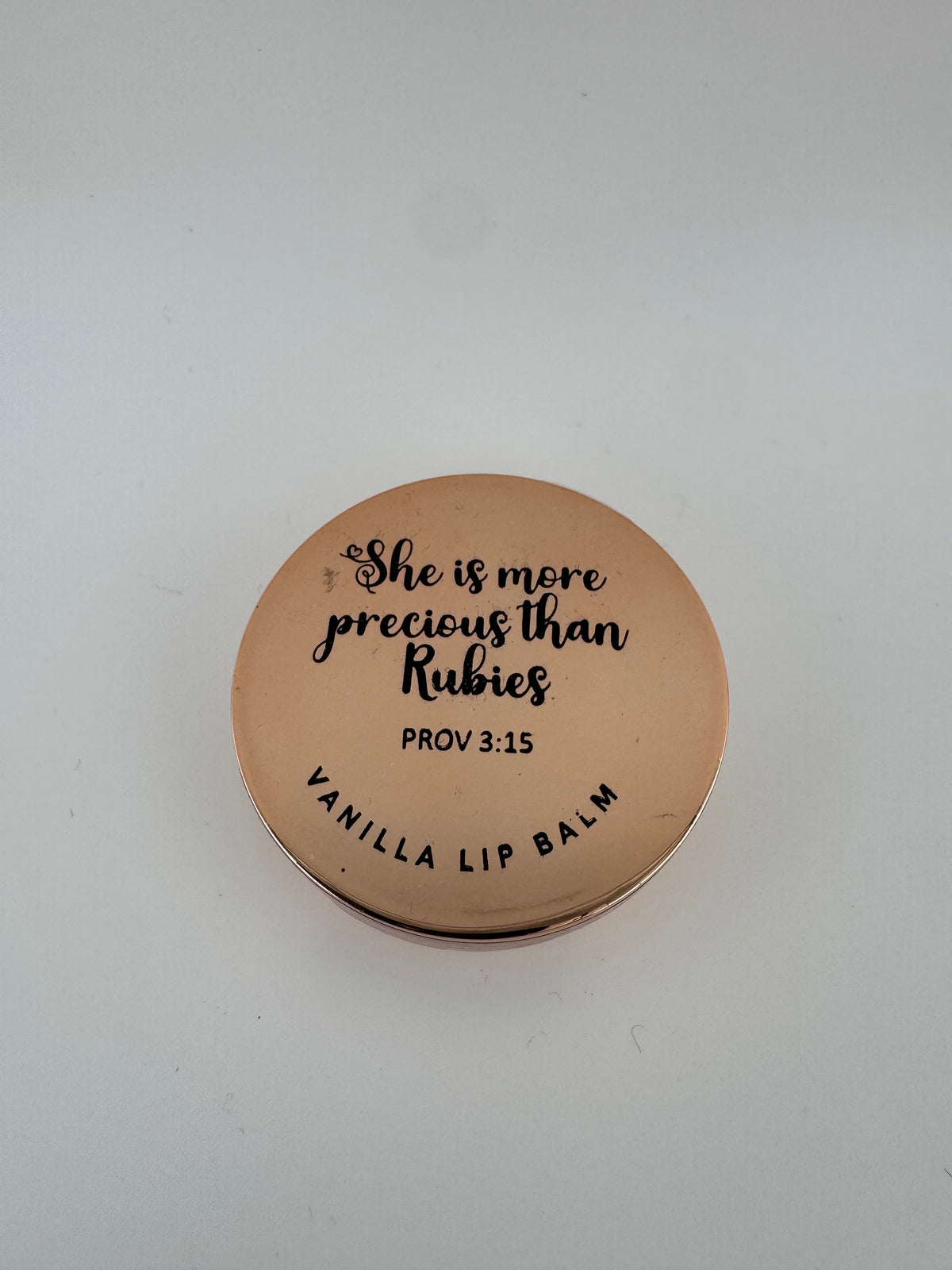 Vanilla lip balm - more precious than rubies