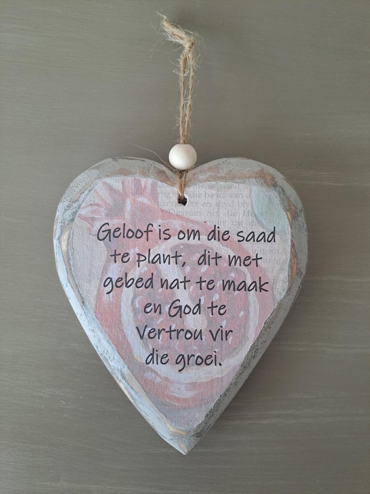 Heart hanger - Geloof verse