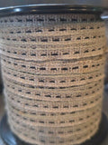 Linen With Black Single Saddle Stitch