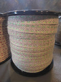 Linen With Lime Green Saddle Stitch