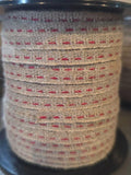 Linen With Red Single Saddle Stitch