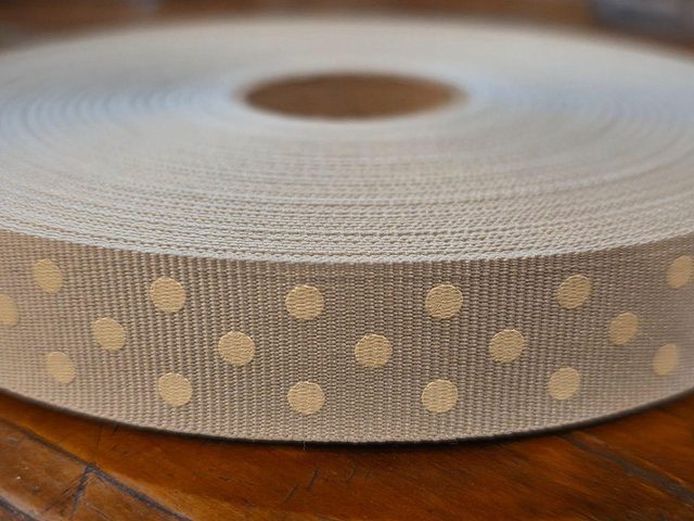 Polka Dots - Cream On Light Stone