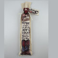 Fabric pouch - Treat, joy & love (tall)
