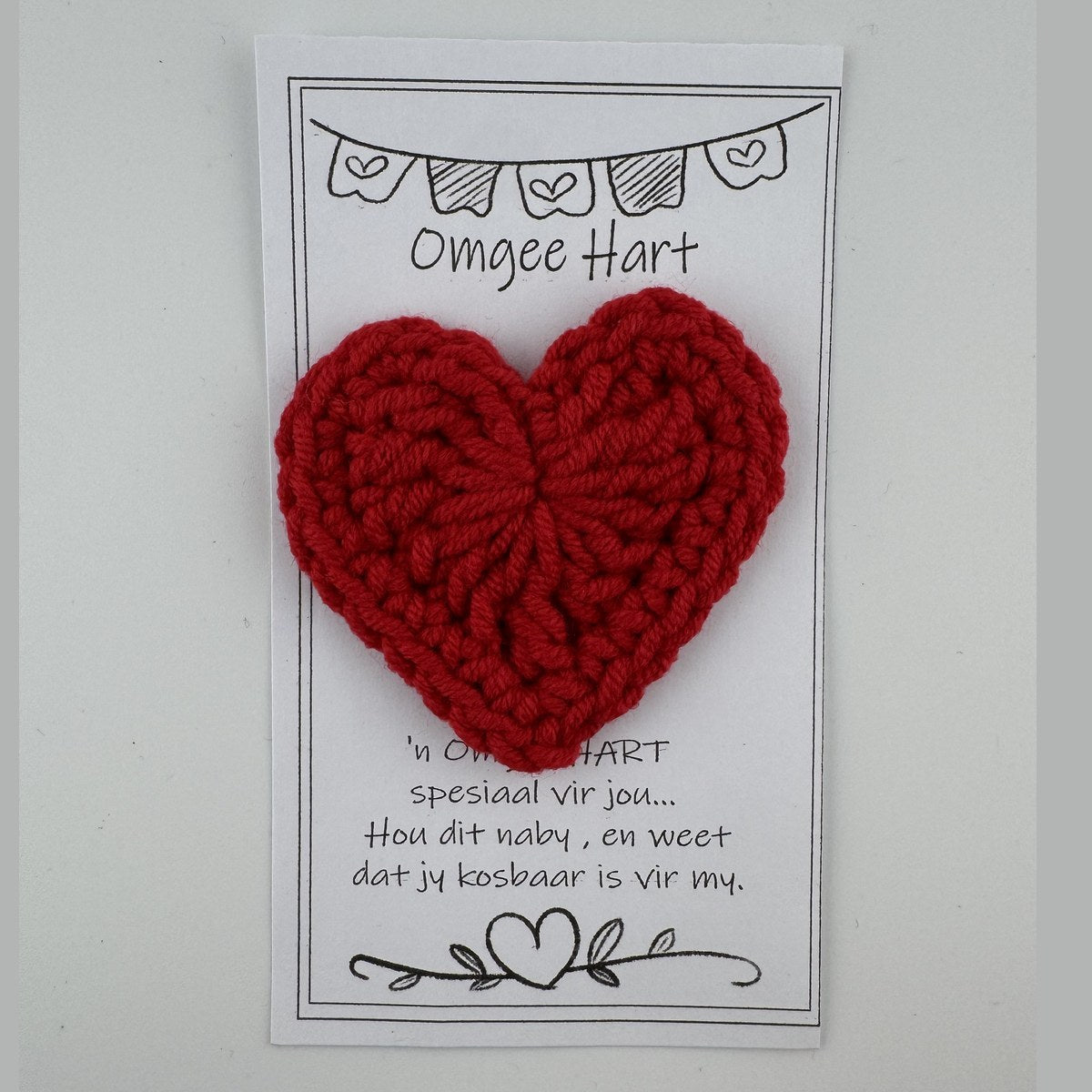 Card - Omgee Hart (crochet heart)