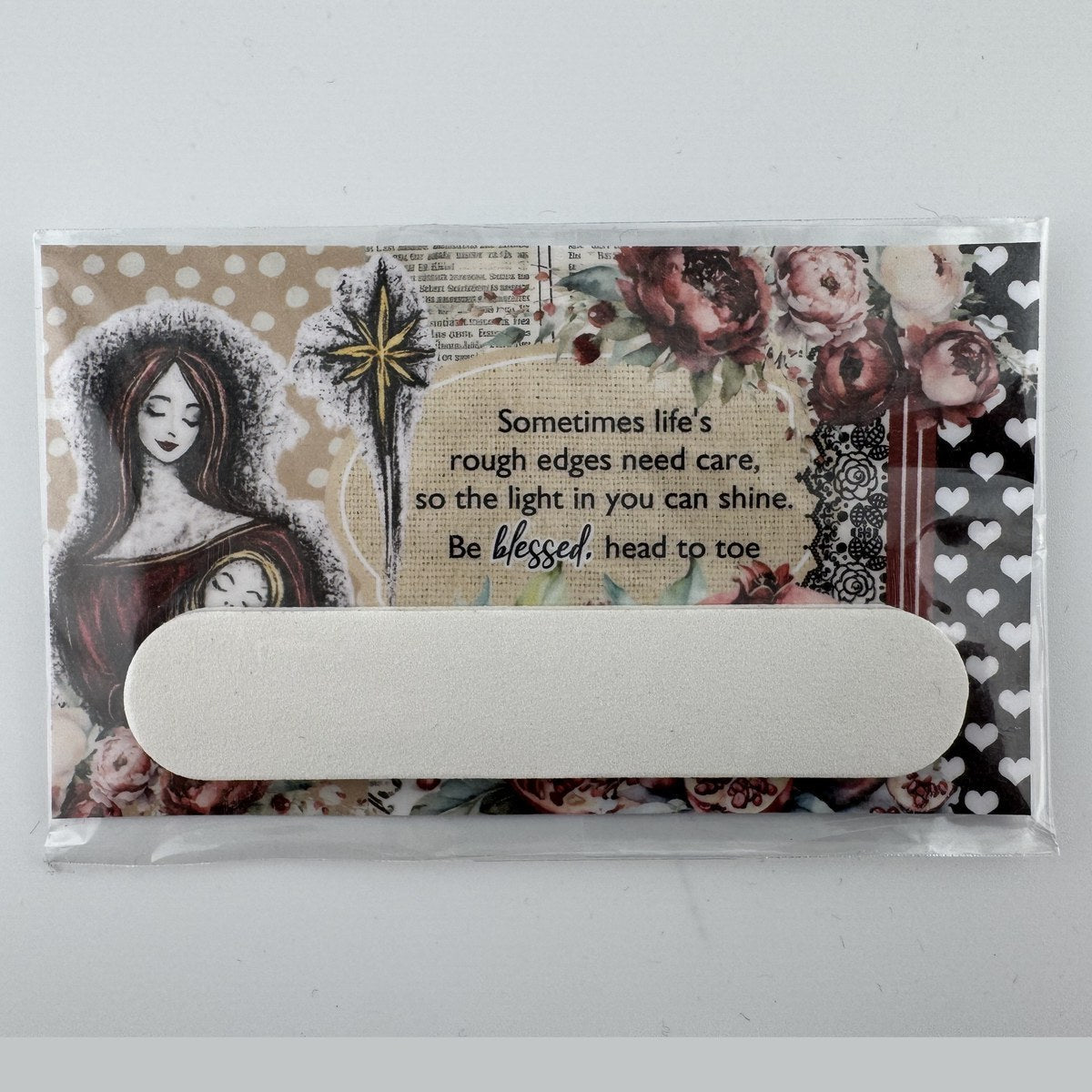 Nail file card - rough edges