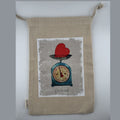 Canvas drawstring bag - heart on scale