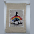 Canvas drawstring bag - rainbow walker